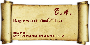 Bagnovini Amália névjegykártya